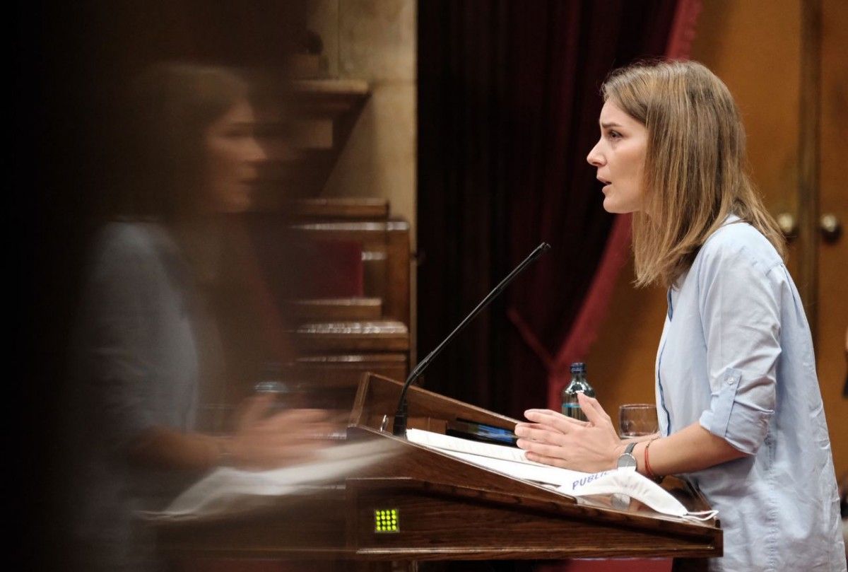 Jéssica Albiach, en un debat al Parlament de Catalunya