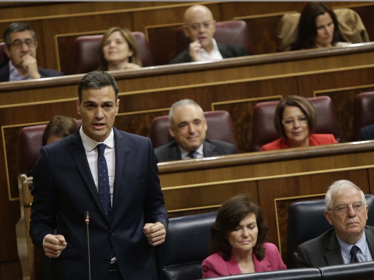 Pedro Sánchez, en la sessió de control d'aquest dimecres al Congrés dels Diputats