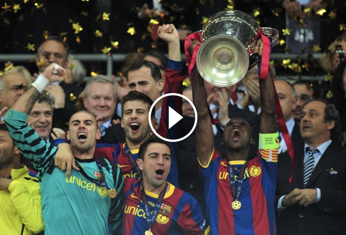 El Barça celebrant la Champions de 2011