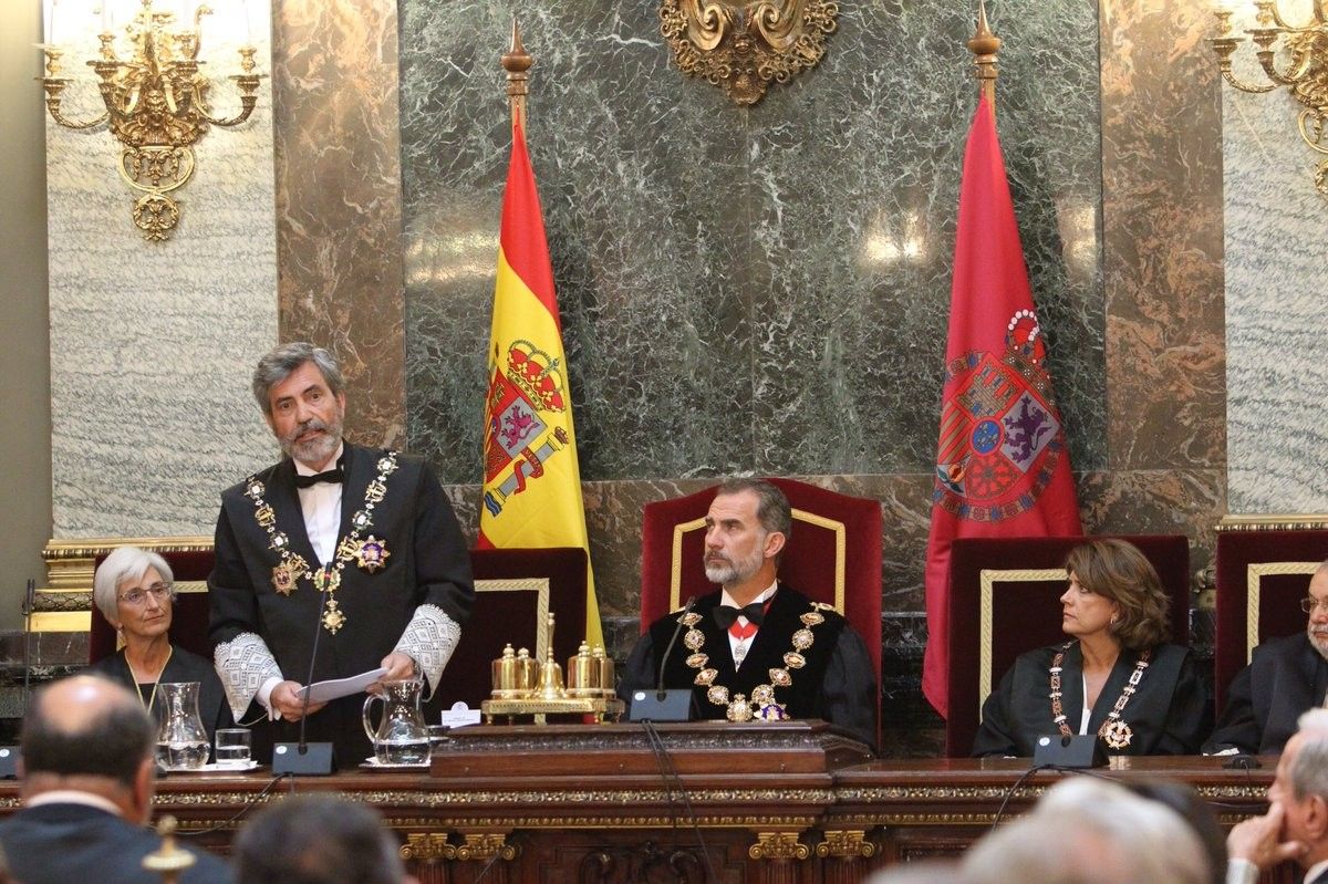 Inauguració de l'any judicial amb la presència de Felip VI, Carlos Lesmes i María José Segarra.