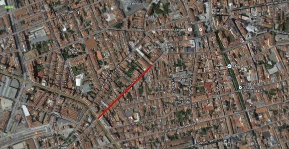 Tram afectat del carrer Horta Novella.