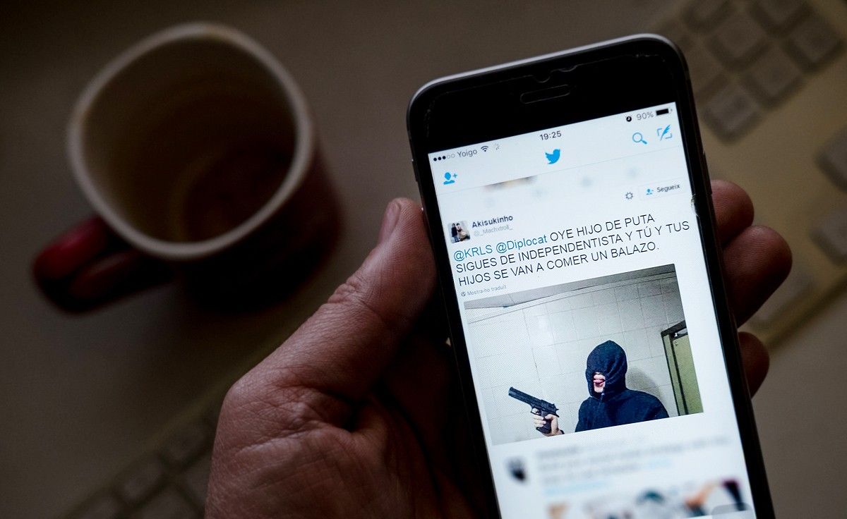El tuit amb la darrera amenaça a Carles Puigdemont