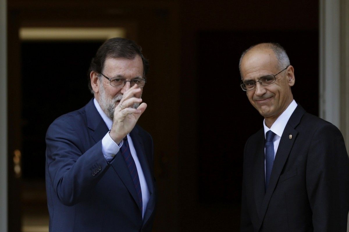 El primer ministre d'Andorra, Antoni Martí, amb Mariano Rajoy