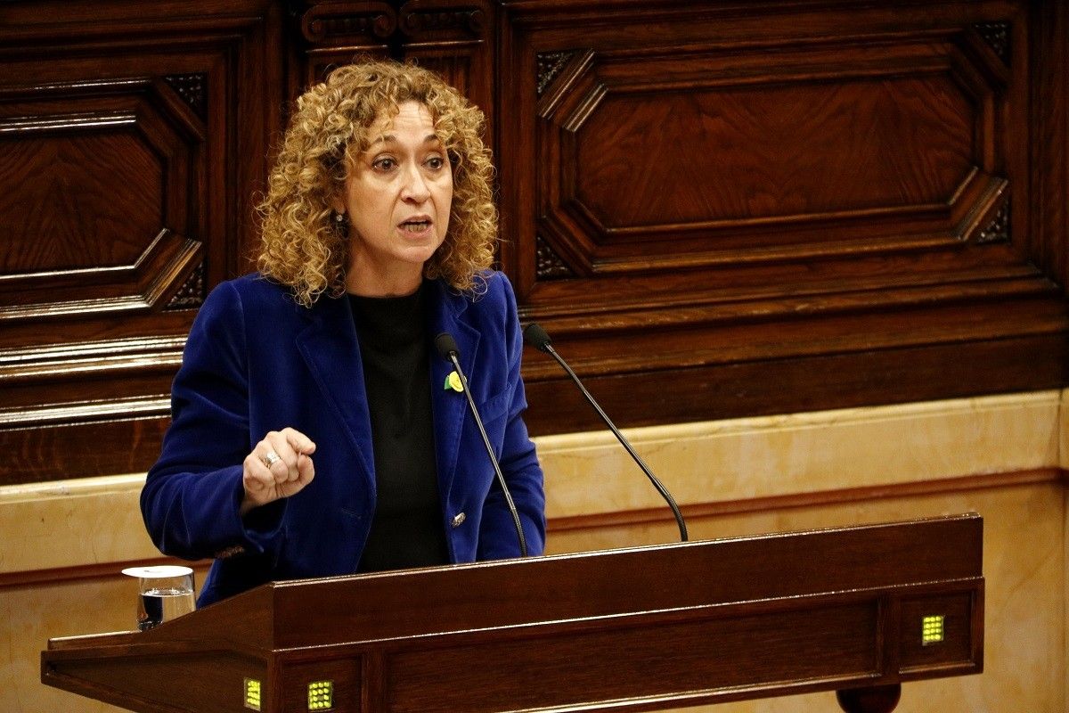 Ester Capella, consellera de Justícia, durant la intervenció al Parlament