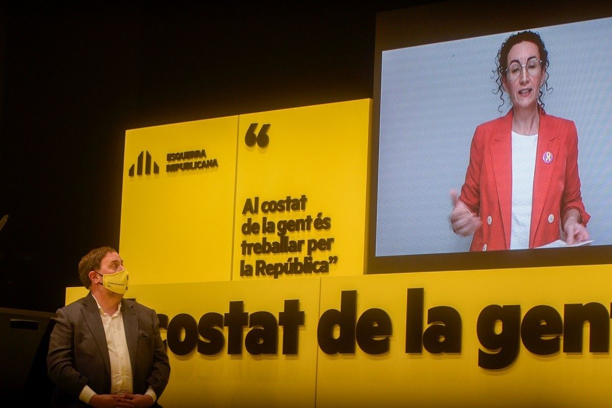 Oriol Junqueras i Marta Rovira, durant la passada campanya electoral