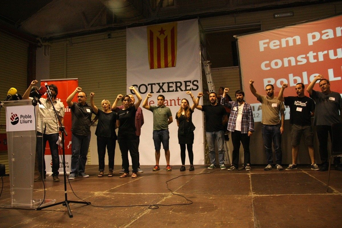 Darrera assemblea de Poble Lliure a Barcelona