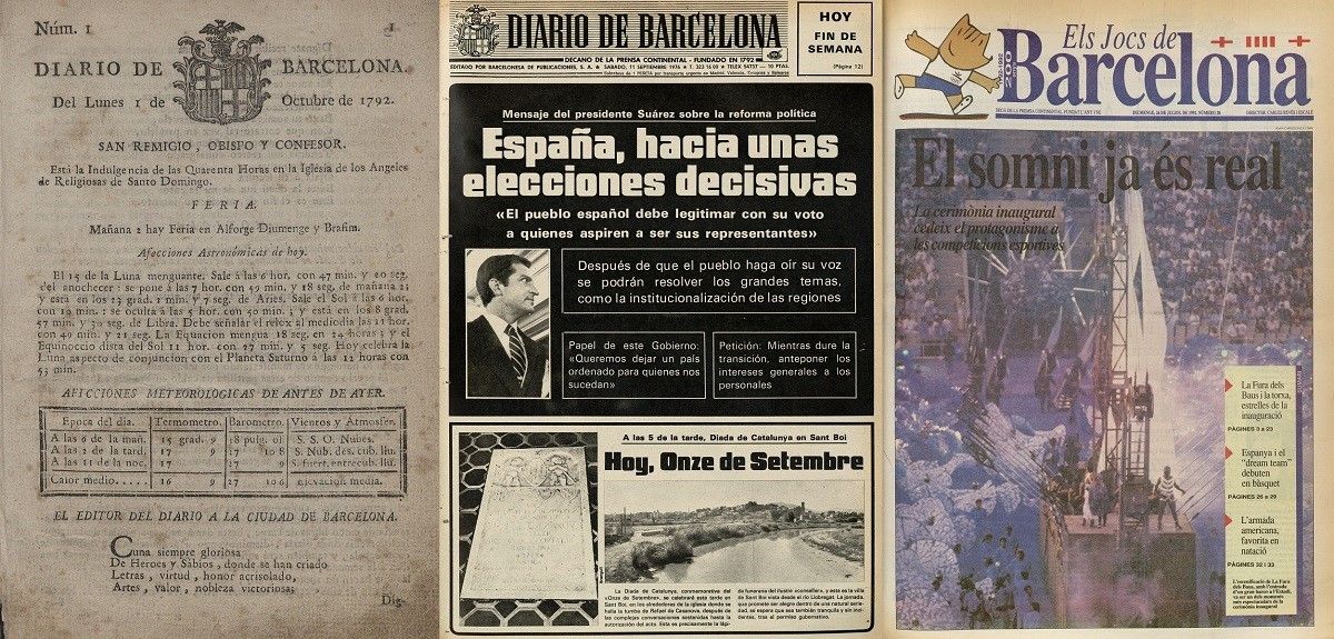 Exemplars del Diario de Barcelona
