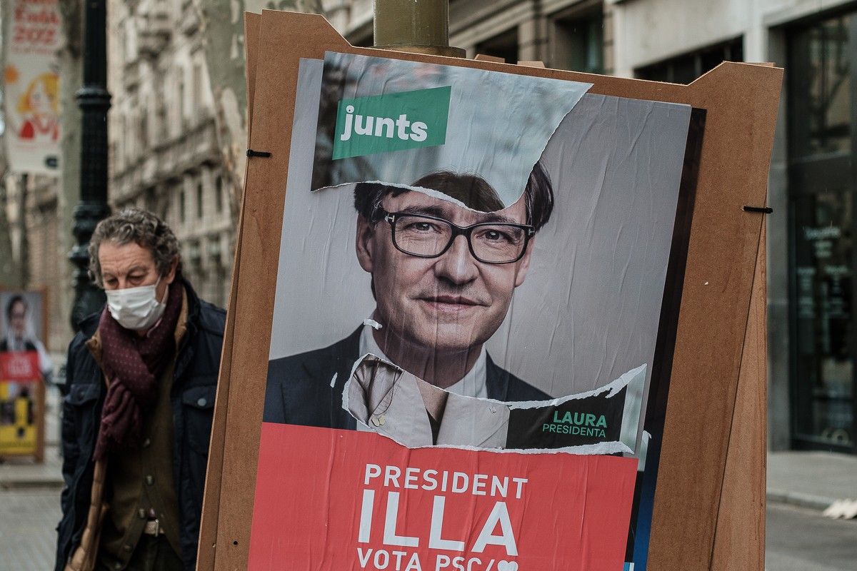 Publicitat de la campanya al Parlament de Catalunya del 14 de febrer de 2021