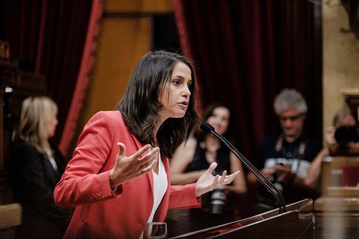 Inés Arrimadas, en un debat al Parlament