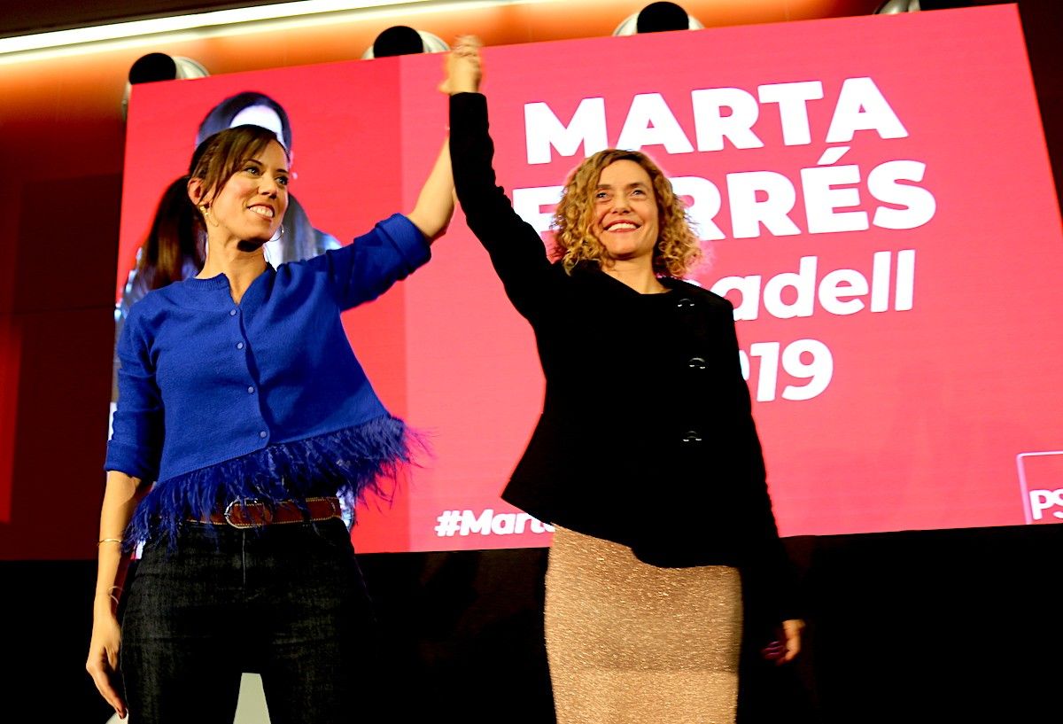 Marta Farrés i Meritxell Batet, aquest dilluns a Sabadell