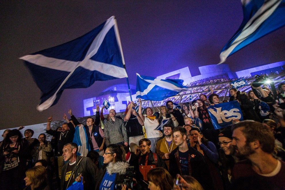 Manifestants independentistes a Escòcia