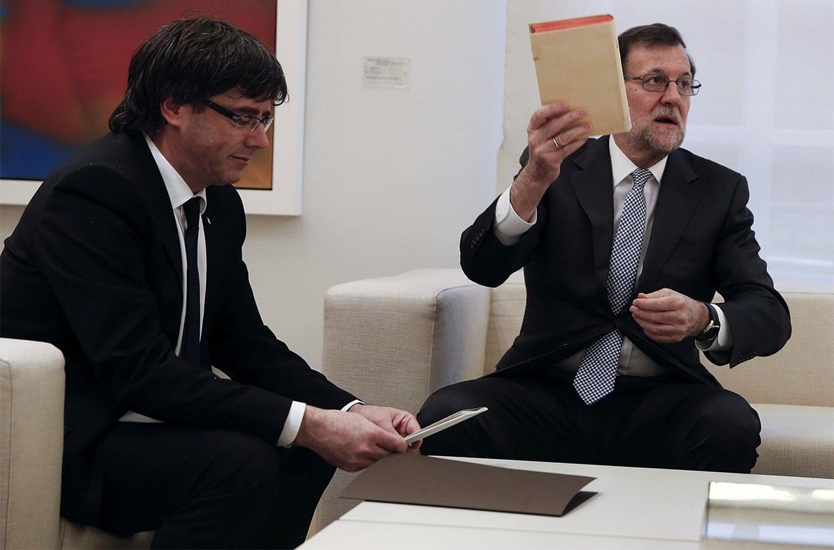 Puigdemont i Rajoy a la Moncloa