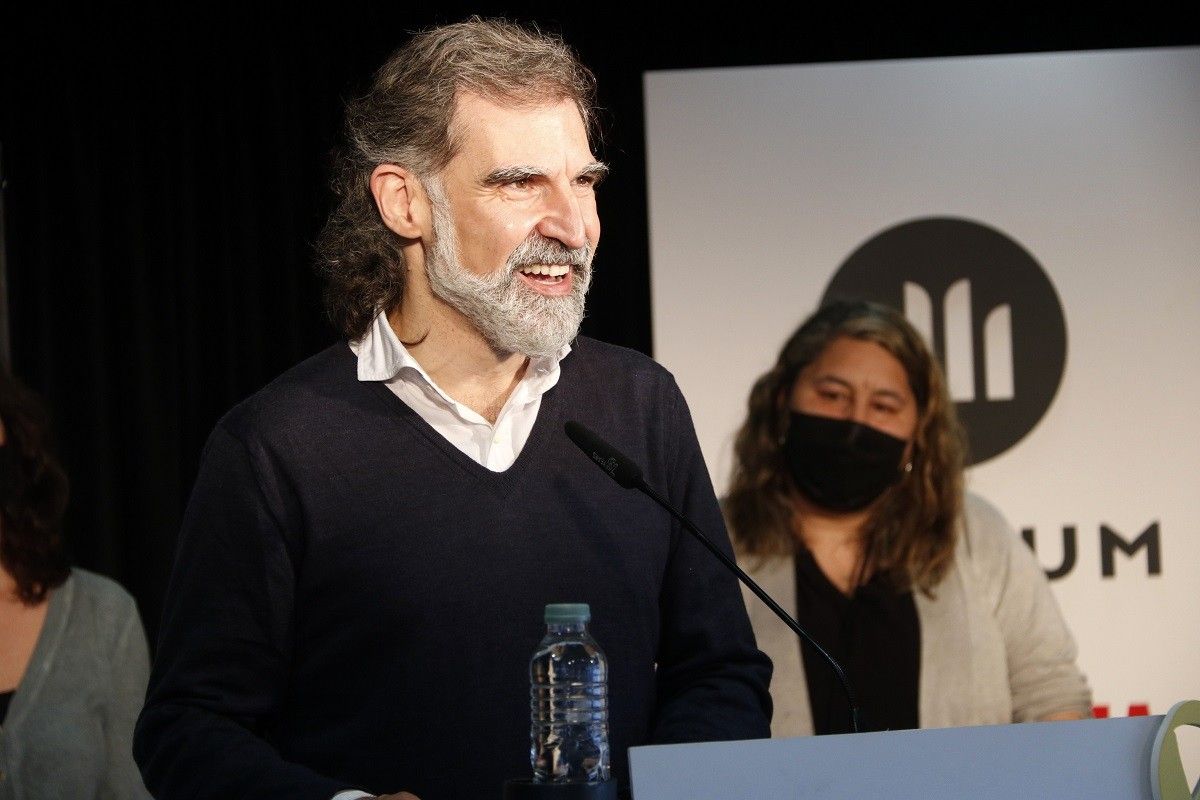 El president d'Òmnium, Jordi Cuixart, en roda de premsa