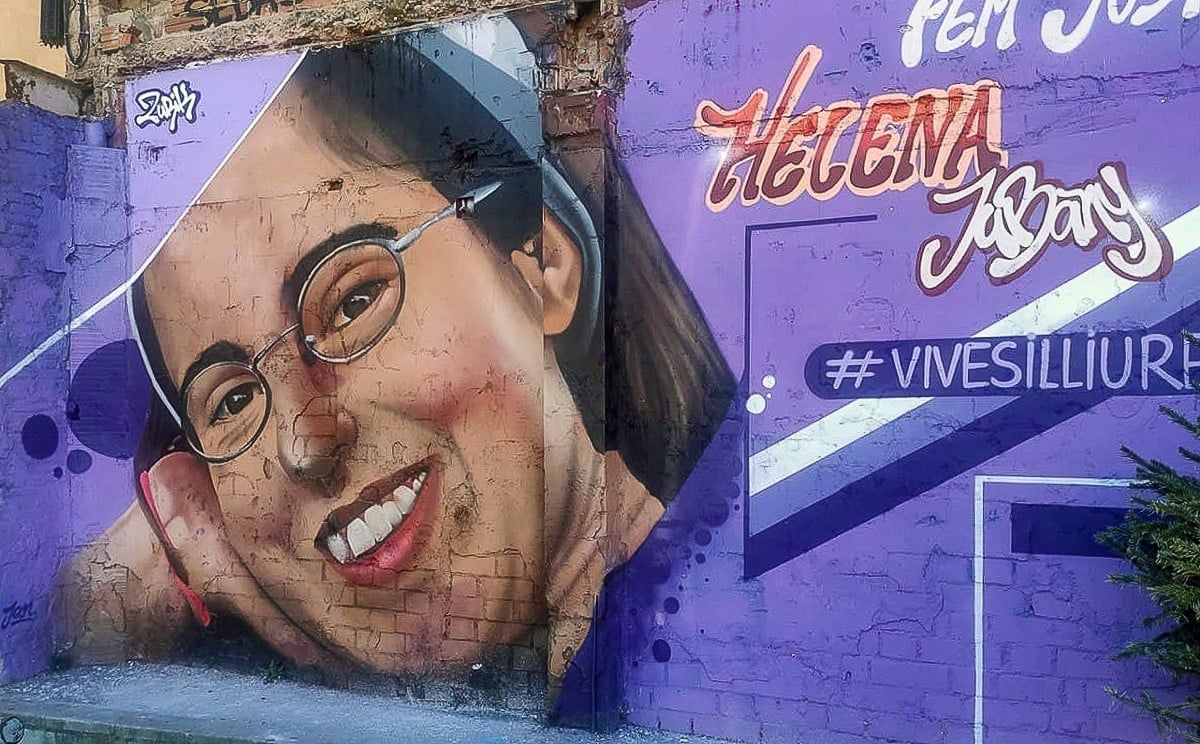 El mural en memòria a Helena Jubany