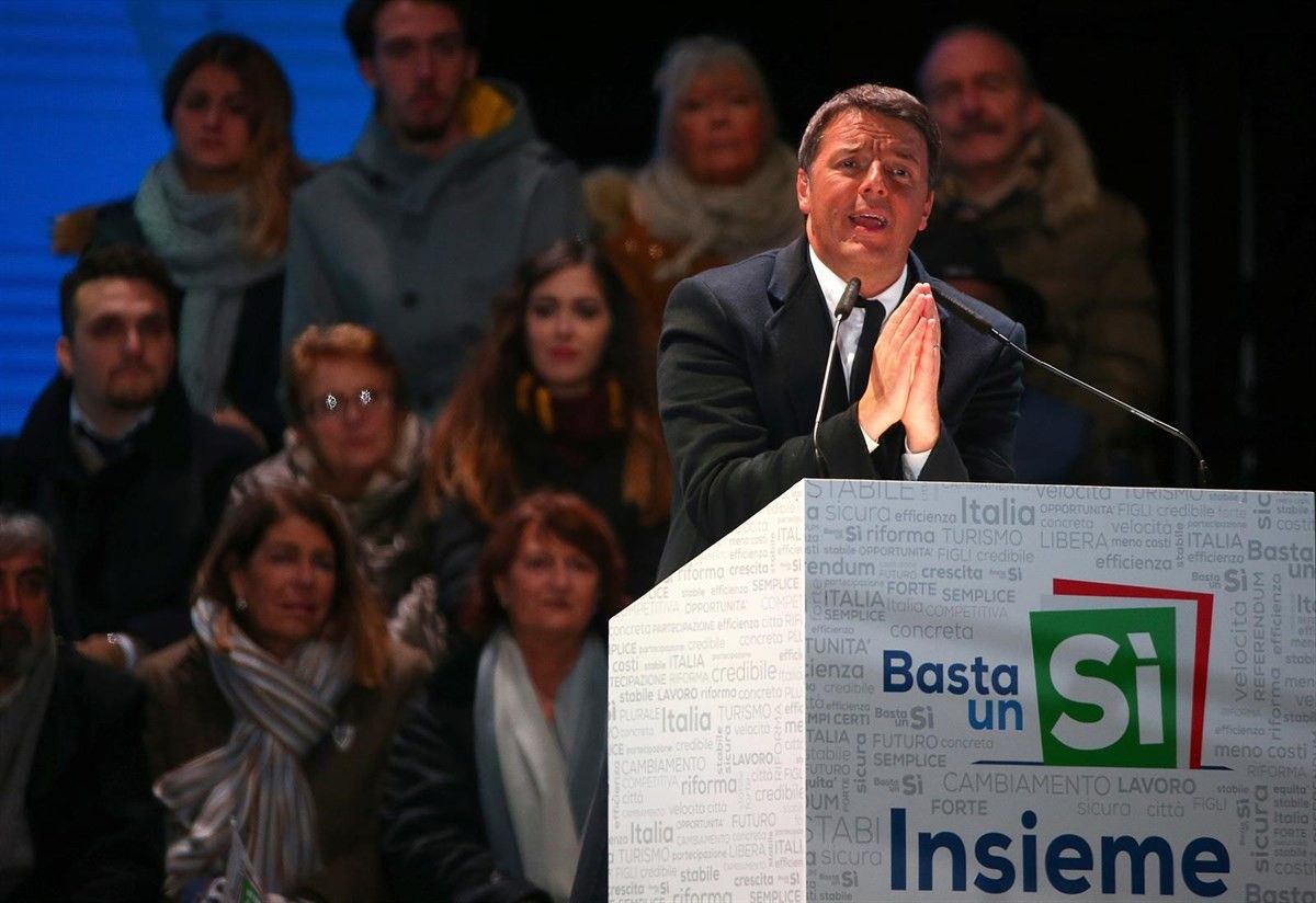 Matteo Renzi, en un míting aquest difvendres