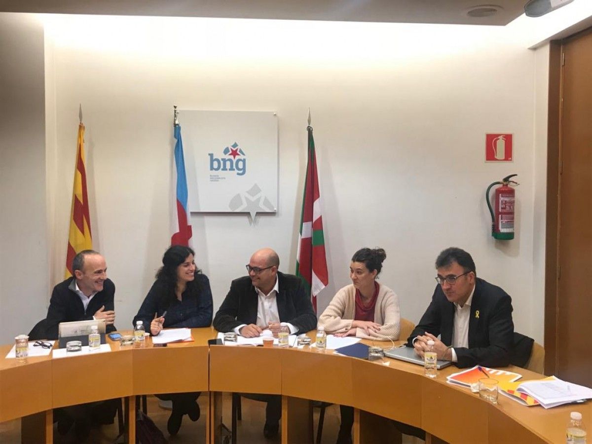 Dirigents d'ERC reunits aquest divendres a Santiago de Compostela amb dirigents de Bildu i BNG
