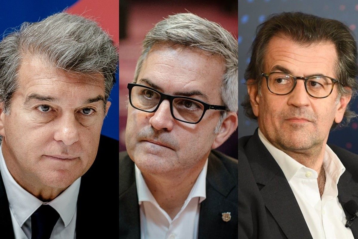 Els tres candidats a la presidència del Barça.