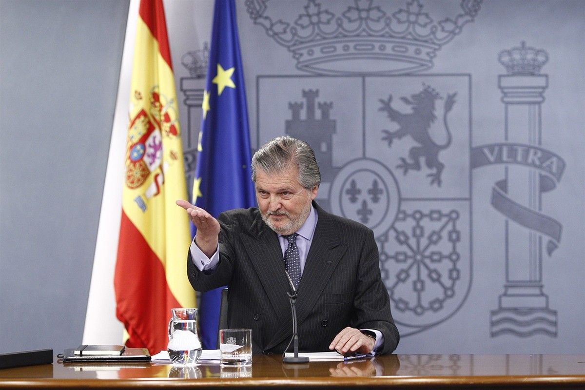 Íñigo Méndez de Vigo, en el consell de ministres d'aquest divendres.