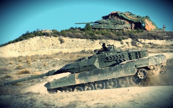 Un dels carros de combat de l'exèrcit espanyol.