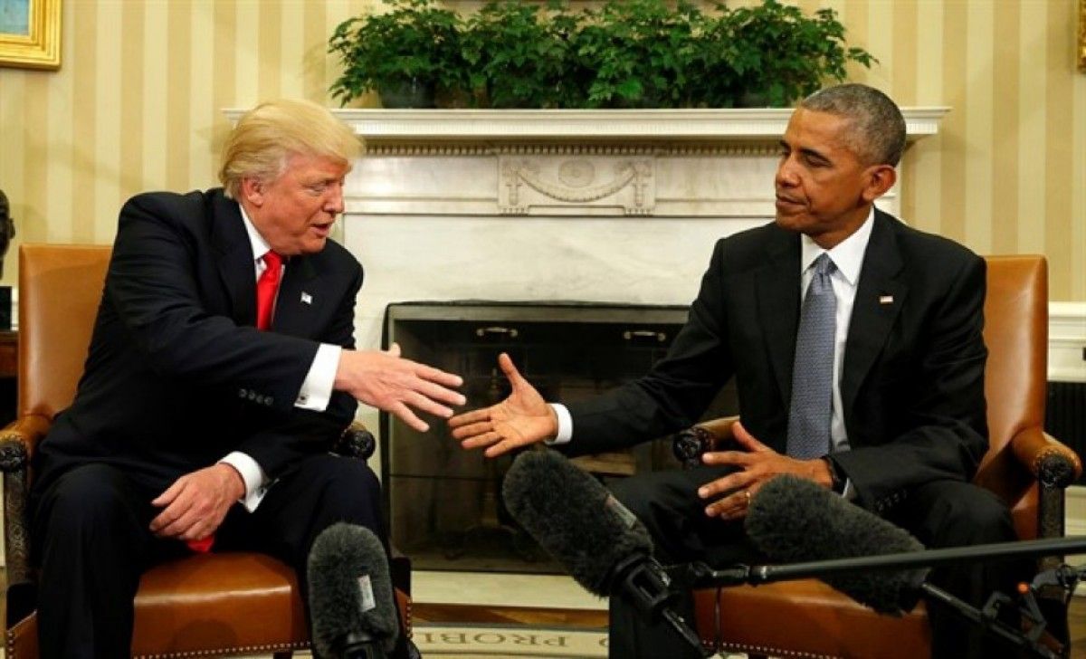 Donald Trump i Barack Obama, en la seva primera trobada després de les eleccions 