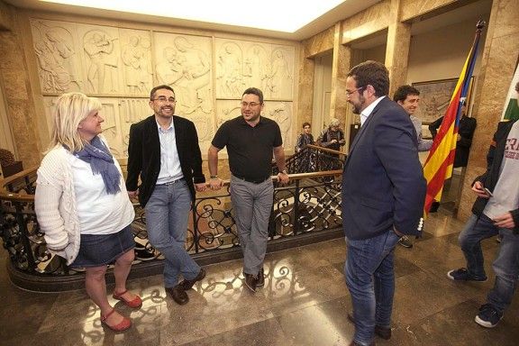 L'alcalde Joan Sánchez rep l'equip d'ERC a l'Ajuntament