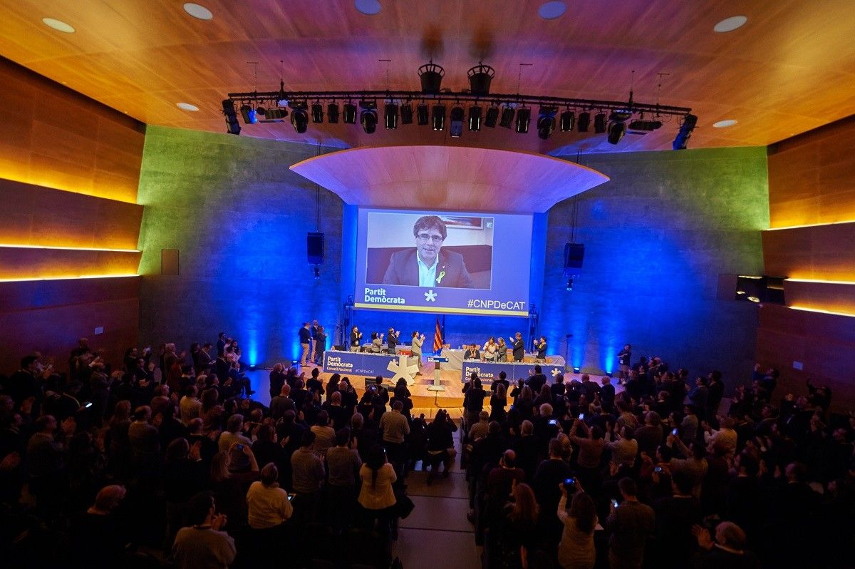Carles Puigdemont intervé al consell nacional del PDECat.