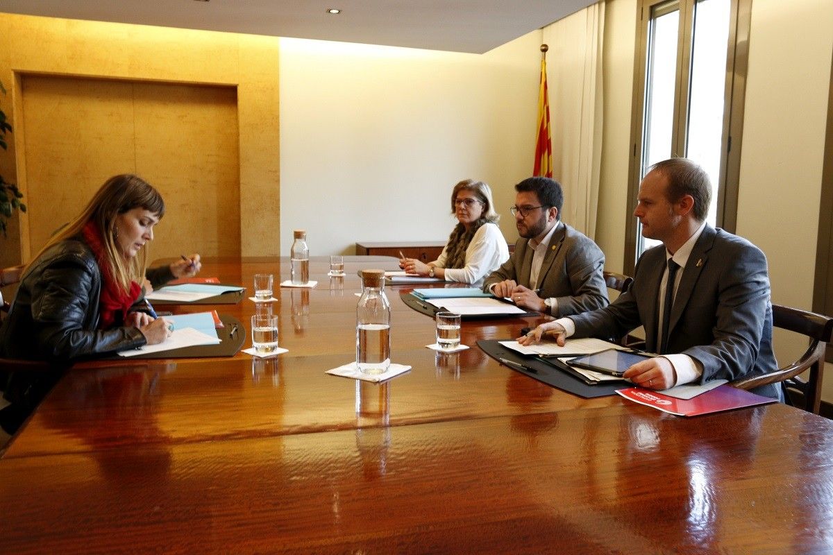 El vicepresident Pere Aragonès, reunit amb Jéssica Albiach i David Cid el passat 29 de novembre