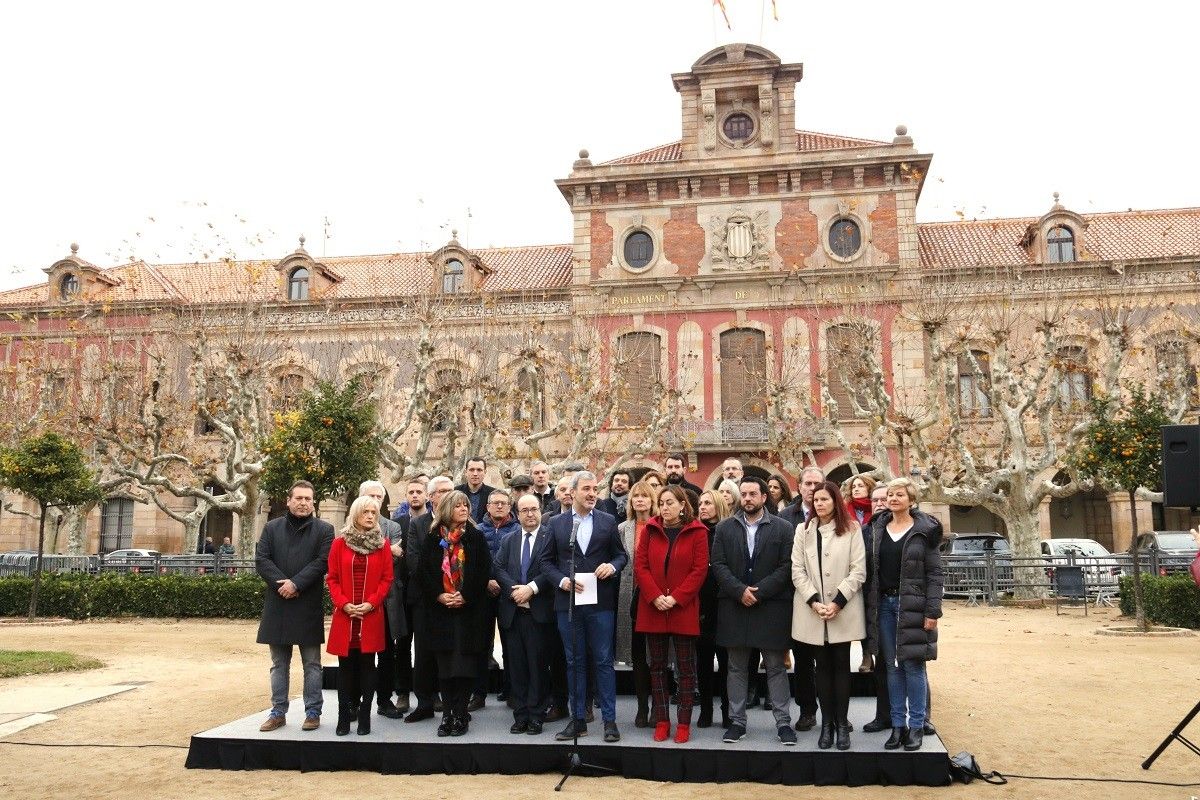 Presentació del manifest dels alcaldes del PSC al Parc de la Ciutadella