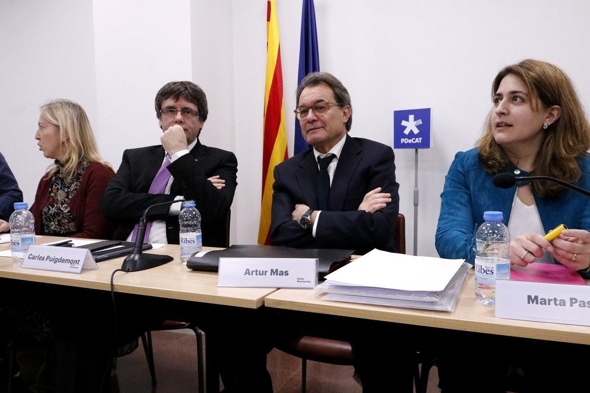 Puigdemont, Mas, Pascal i Munté, a la reunió del comitè nacional del PDECat