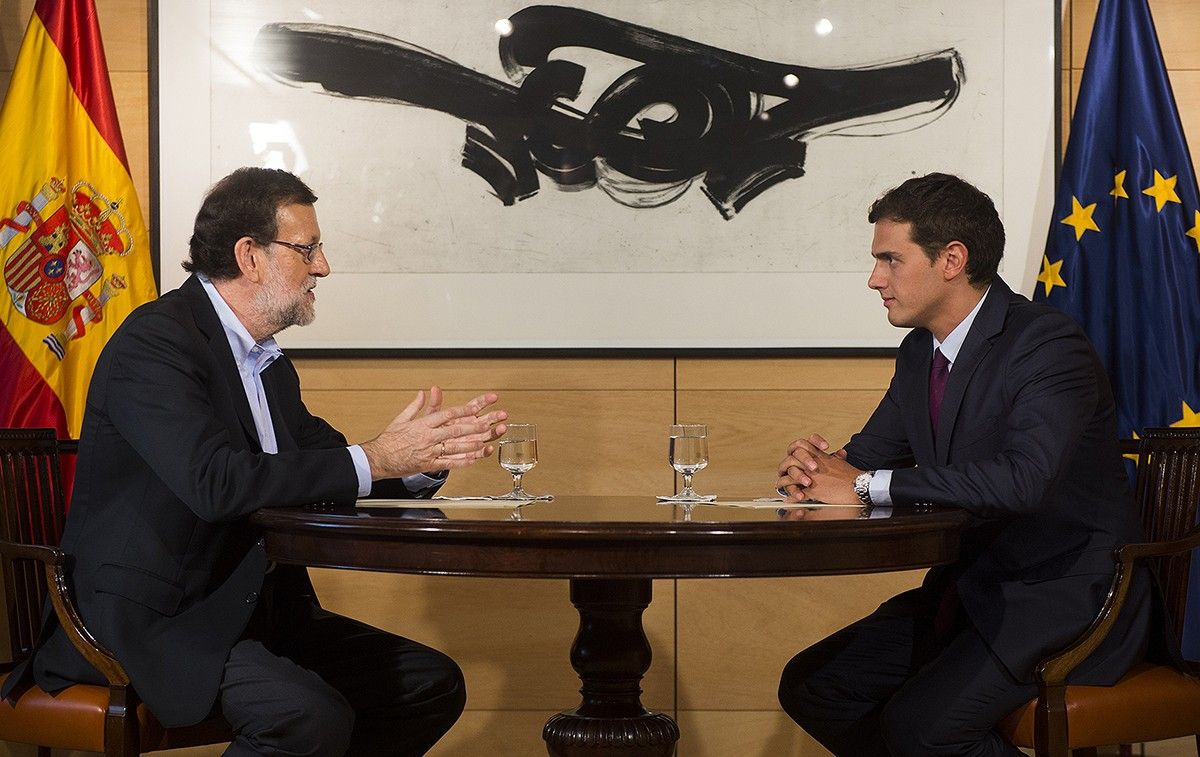 Mariano Rajoy i Albert Rivera, reunits en una imatge d'arxiu