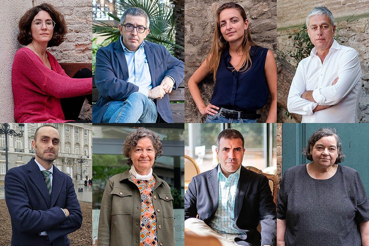 Irene Pujadas, Jordi Amat, Irene Solà, Albert Om, Albert Calatrava, Maria Barbal, Francesc Serés i Carme Junyent.