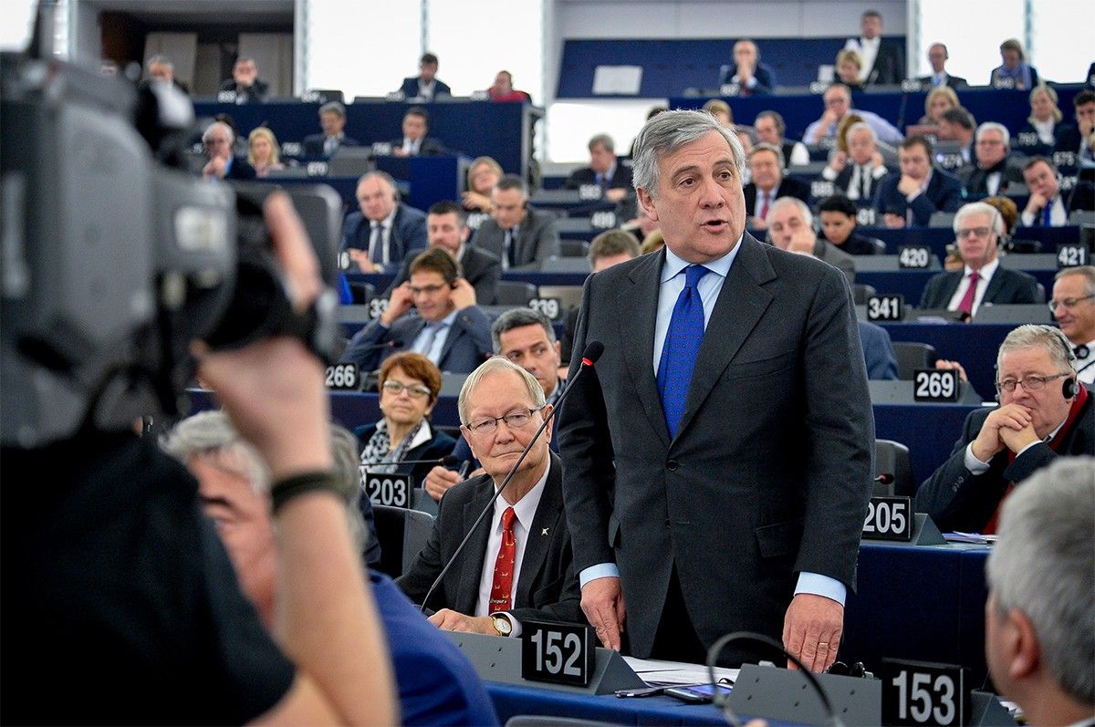 Antonio Tajani, controvertit president del Parlament Europeu