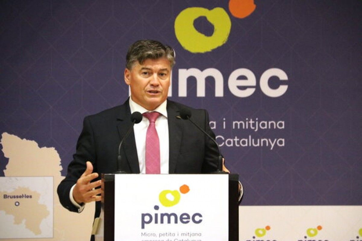 Antoni Cañete, avui a l'assemblea general de Pimec.
