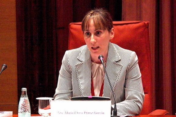 María Elena Pérez en la seva compareixença al Parlament