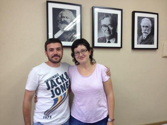 Marc Verneda (ACS) i Montse Rueda (PSC), nous socis de govern a Sentmenat. 