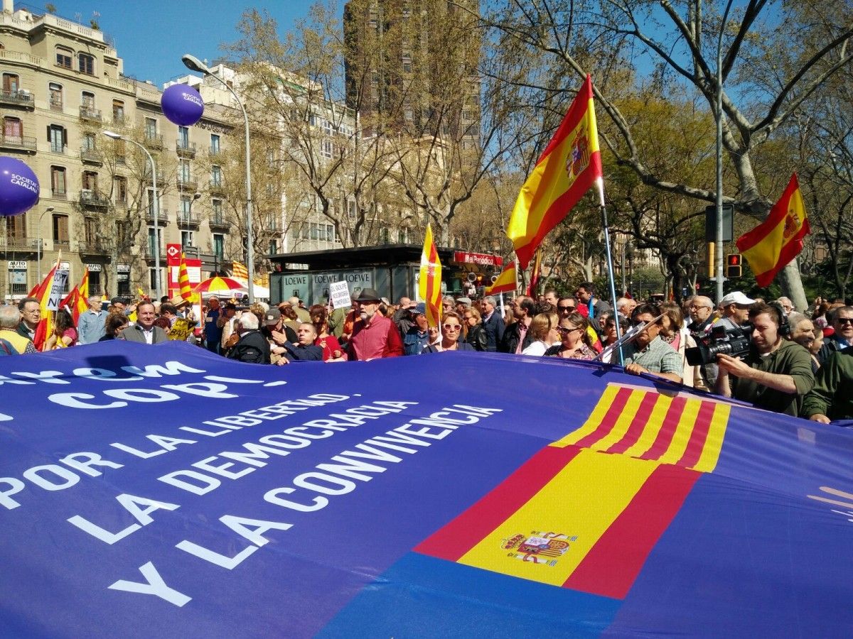 Una manifestació de Societat Civil Catalana a Barcelona.
