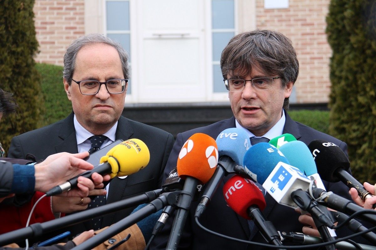 Quim Torra i Carles Puigdemont, en una imatge d'arxiu