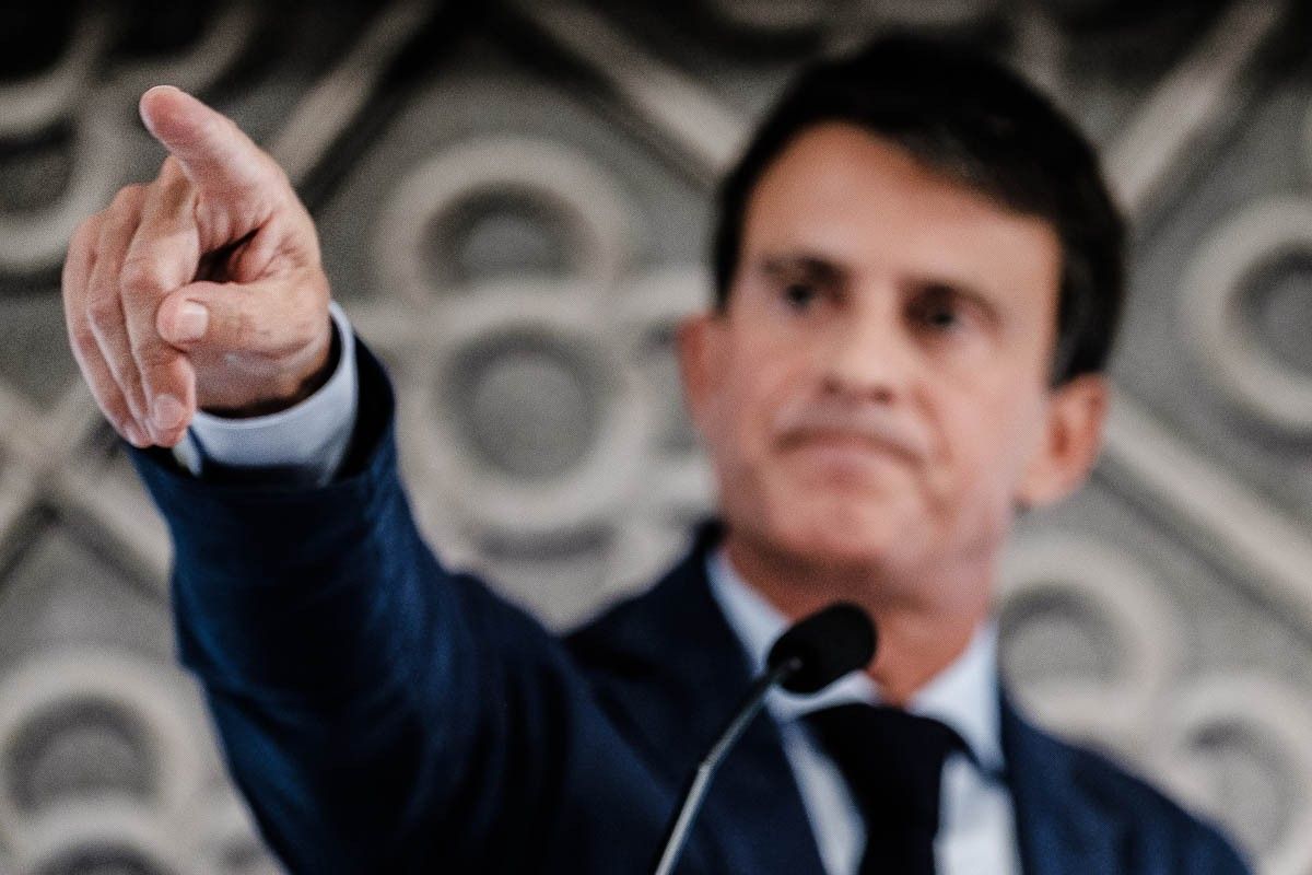 Manuel Valls, en un acte de campanya