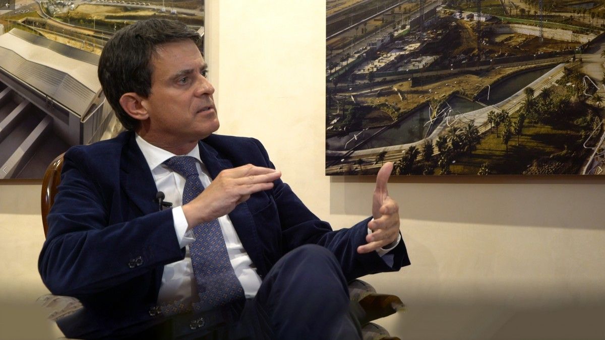 Manuel Valls, durant l'entrevista