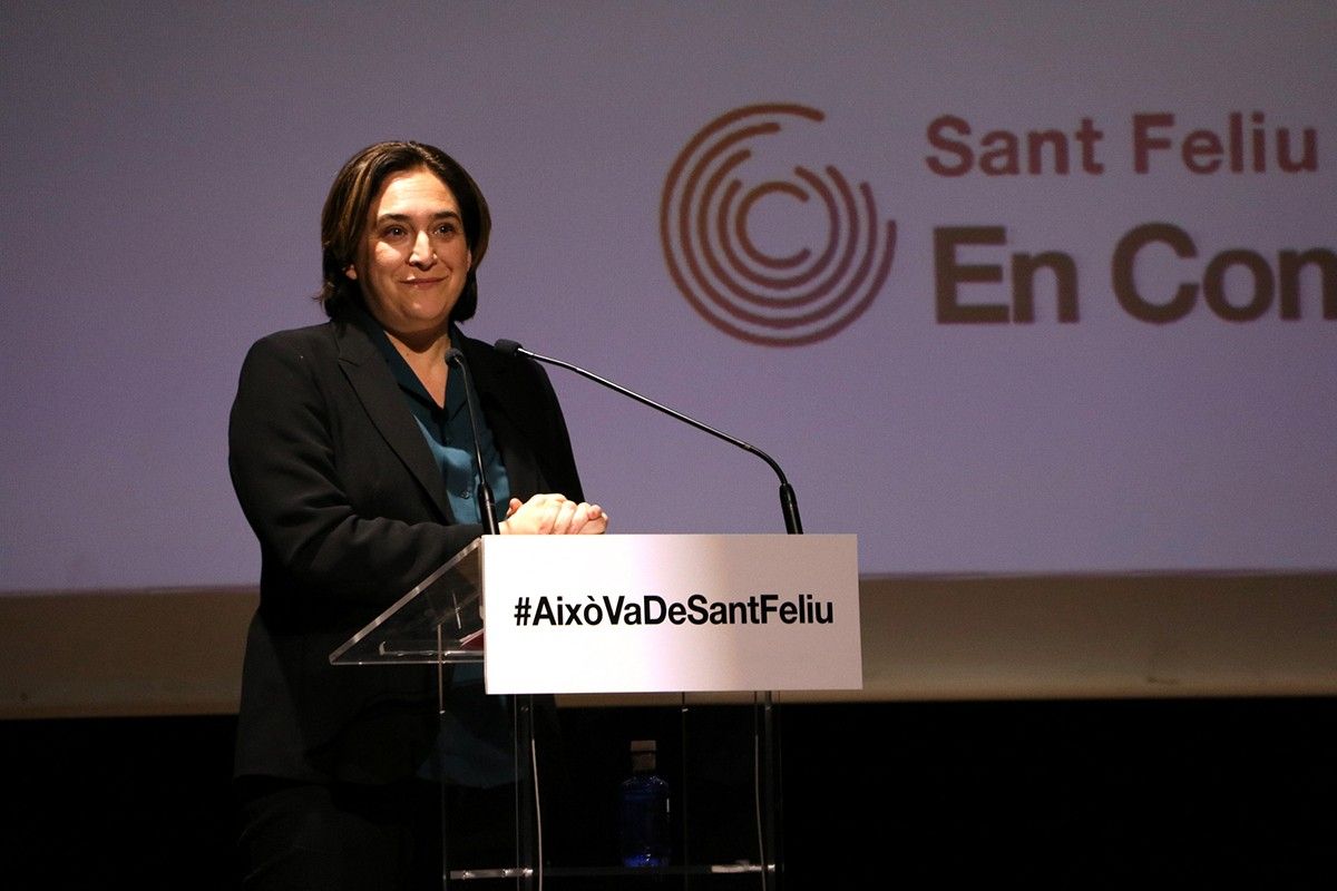 L'alcaldessa de Barcelona, Ada Colau, a Sant Feliu