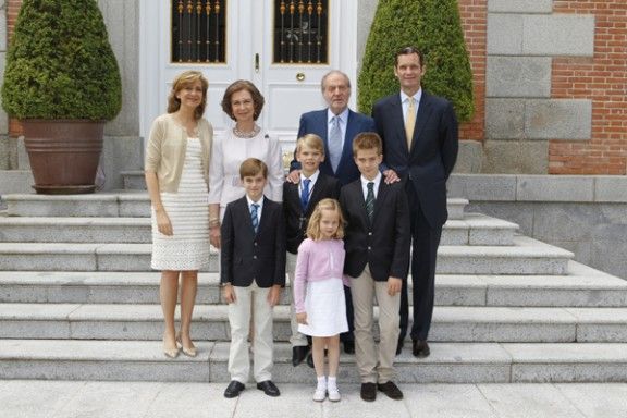 El rei emèrit Joan Carles amb la família dels Ducs de Palma
