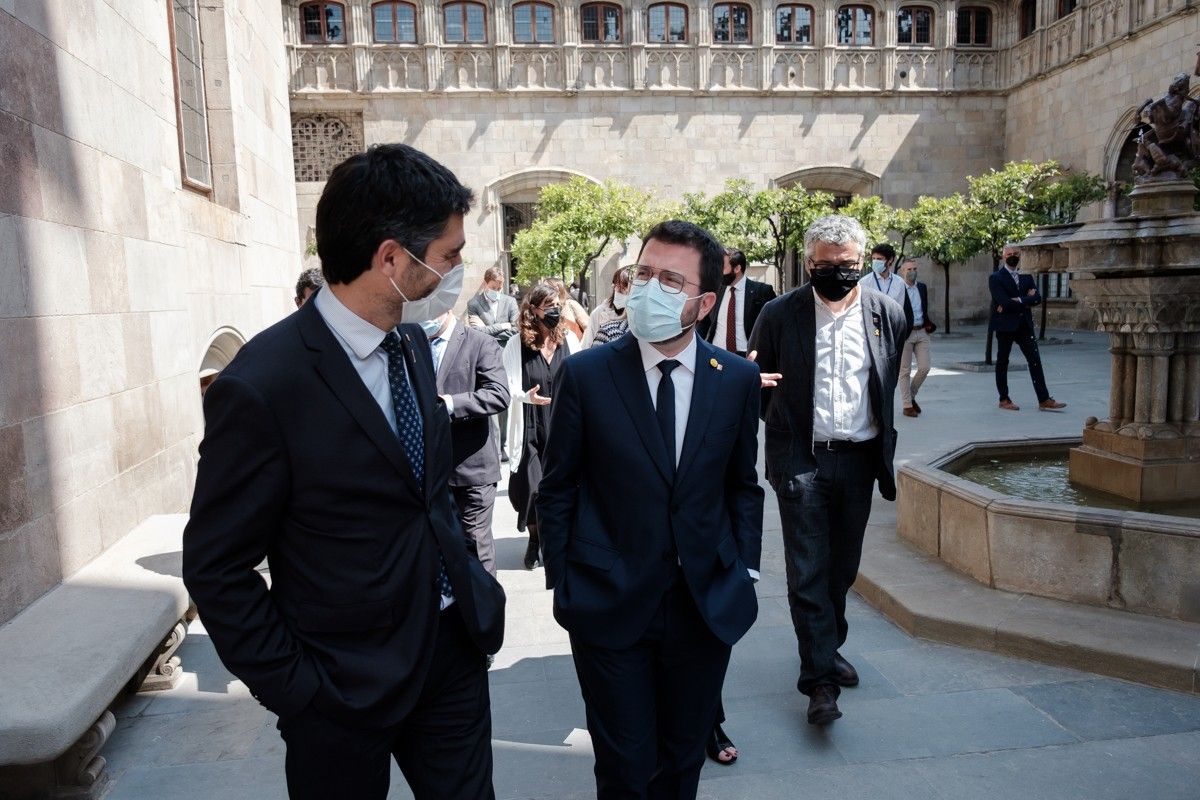 Pere Aragonès i Jordi Puigneró, la setmana passada a Palau.