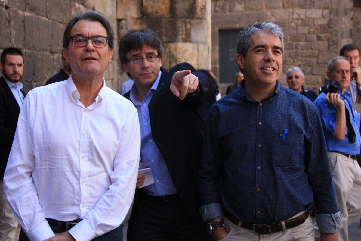 Mas, Puigdemont i Homs, en una imatge d'arxiu