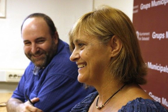 Miquel Soler i Marisol Martínez en roda de premsa