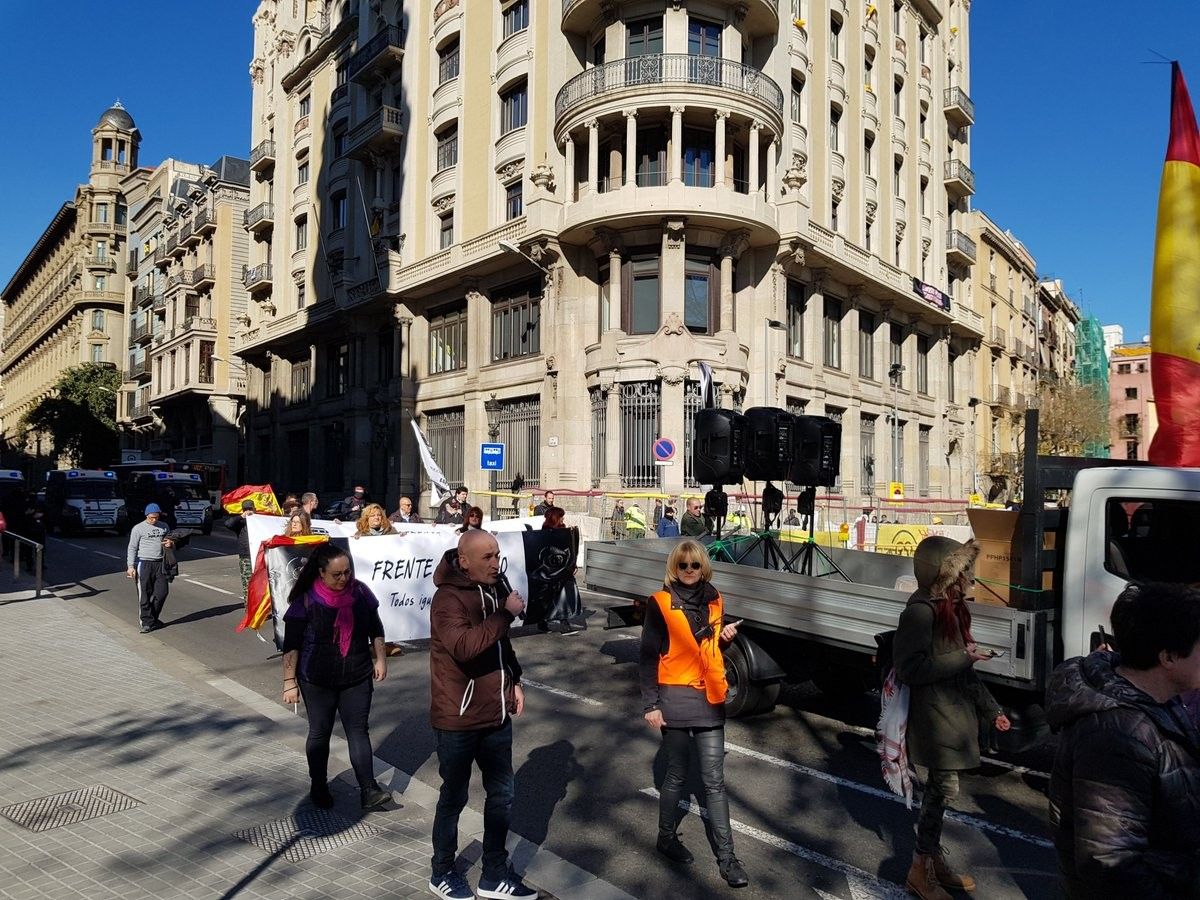 Ultres per via Laietana de Barcelona