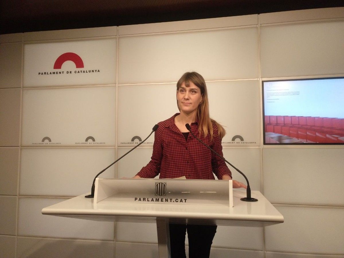 La presidenta del grup parlamentari de Catalunya en Comú Podem, Jéssica Albiach
