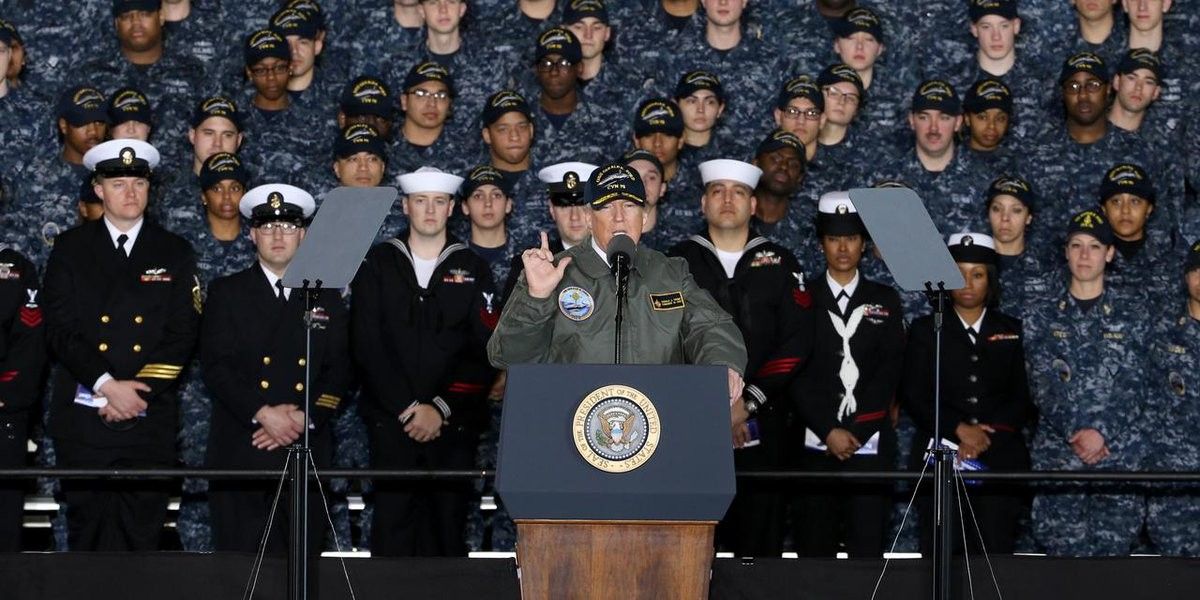Donald Trump, amb els marines