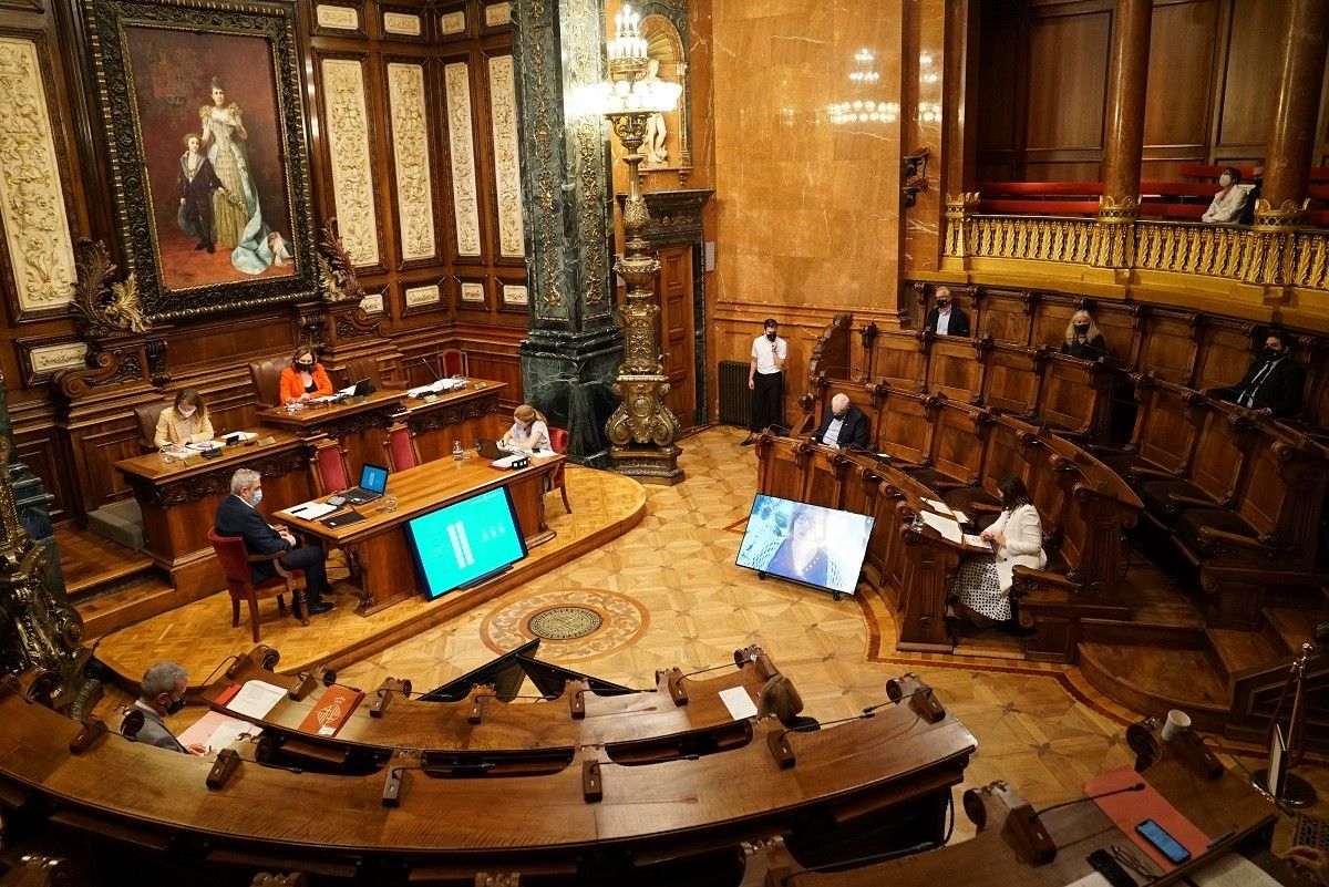 Sala de plens de l'Ajuntament de Barcelona