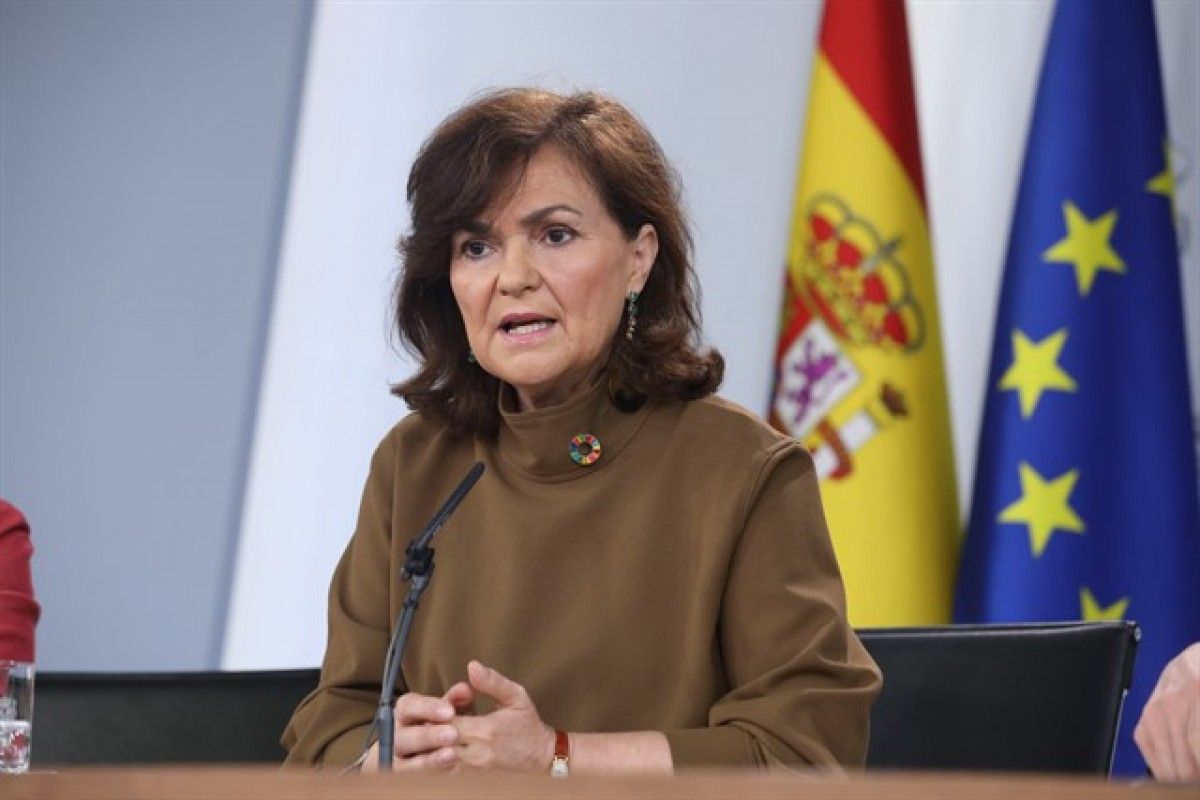 La vicepresidenta del govern espanyol, Carmen Calvo