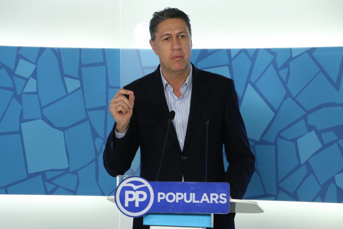 Xavier García-Albiol, avui a la seu del PP català.